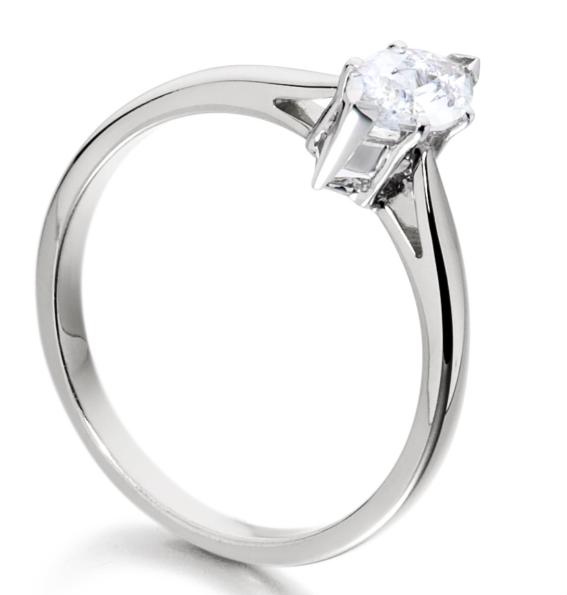 Marquise Cut White Gold Diamond Engagement Ring ICD2402 Image 2
